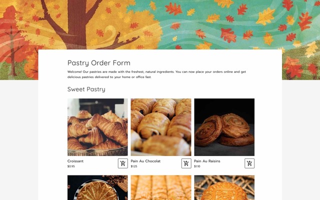 Pastry order form