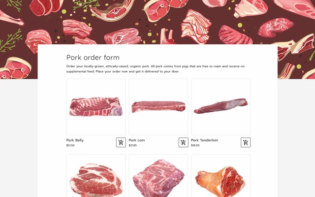 Pork cut order form