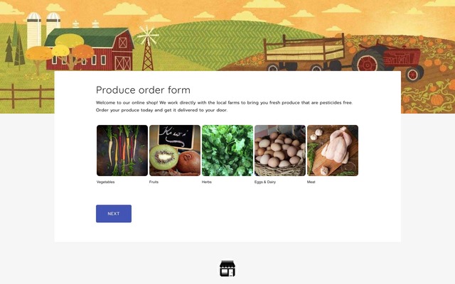 Produce order form