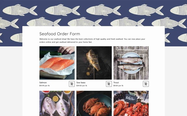 Seafood order form