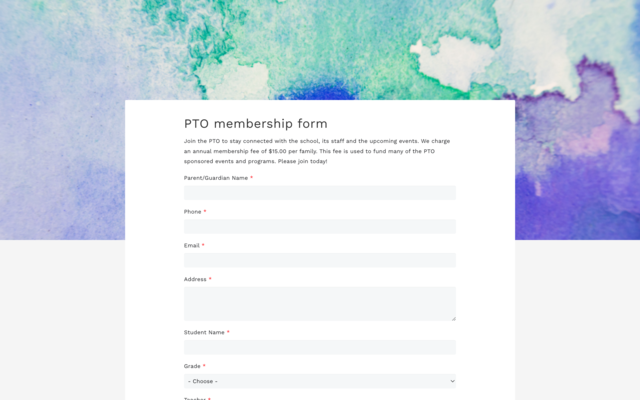PTO membership form