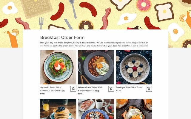 Breakfast order form