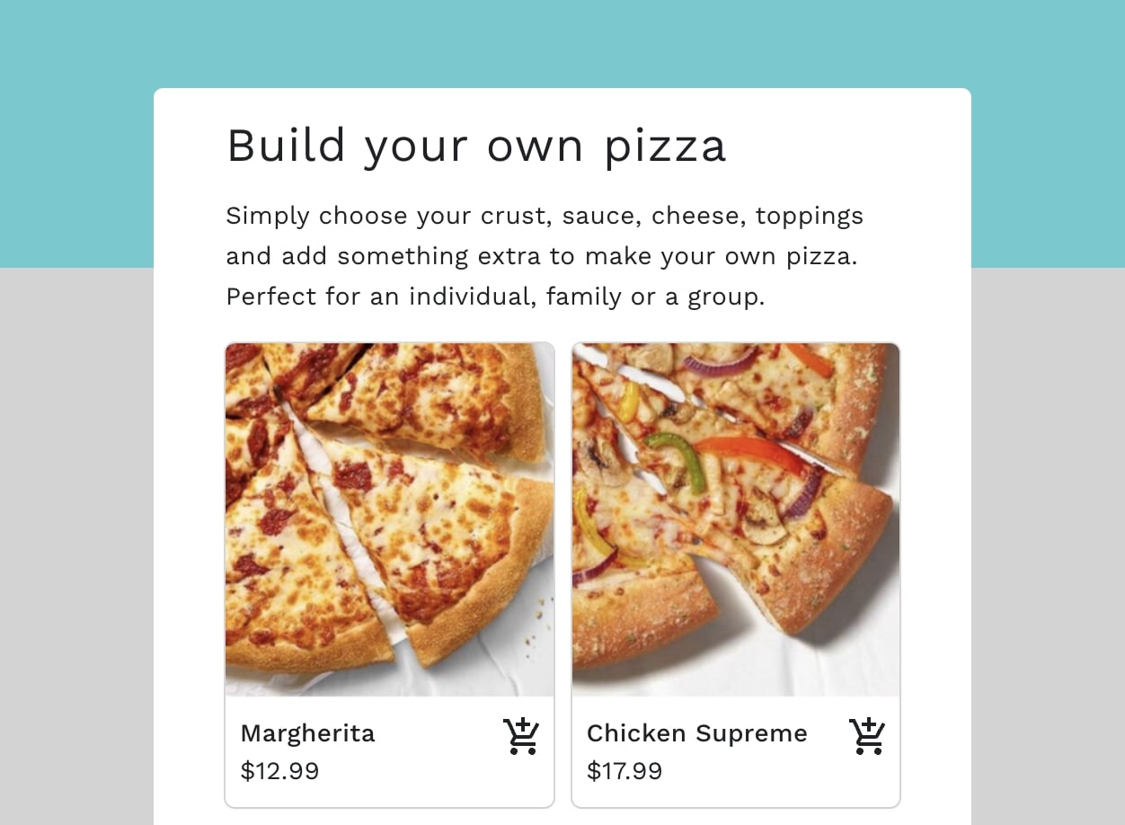 Build your own pizza
